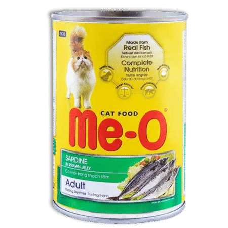 ME-O CANNED ADULT CAT FOOD SARDINE IN PRAWN JELLY