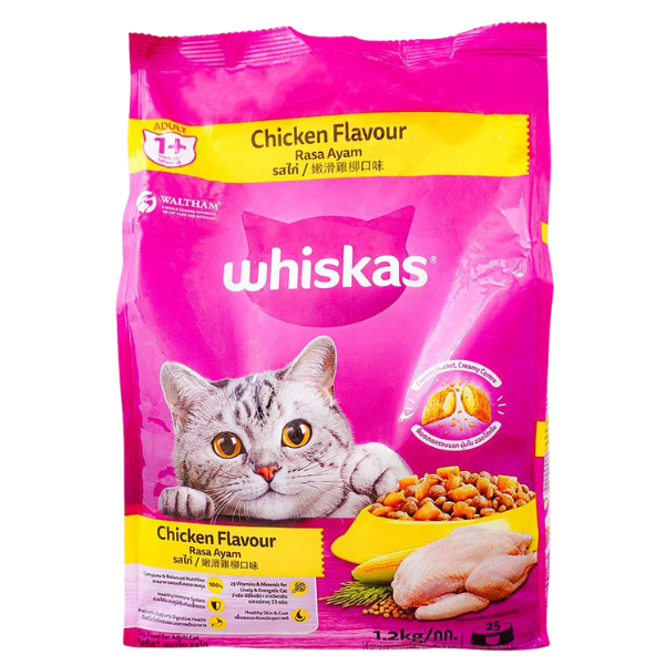 WHISKAS ADULT CAT FOOD CHICKEN FLAVOR WHISKAS ADULT CAT FOOD CHICKEN FLAVOR