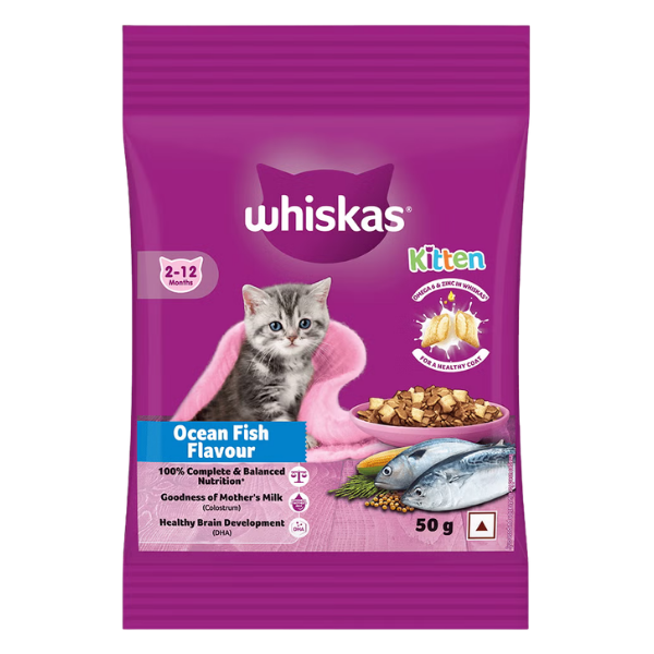 WHISKAS KITTEN FOOD OCEAN FISH FLAVOR WHISKAS KITTEN FOOD OCEAN FISH FLAVOR